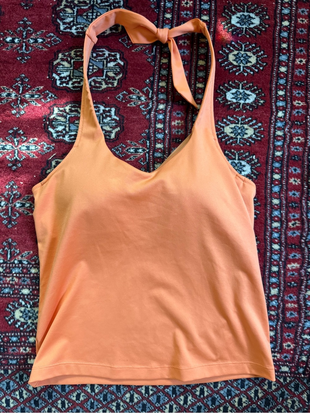 Athleta Orange Tie-Back Bra Underwire Tank Top Size 36B